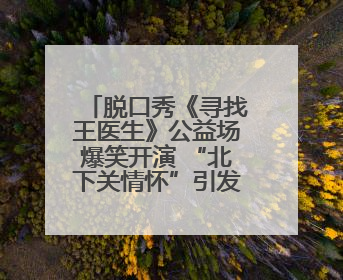 脱口秀《寻找王医生》公益场爆笑开演 “北下关情怀”引发观众共鸣