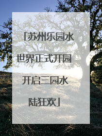 苏州乐园水世界正式开园 开启三园水陆狂欢