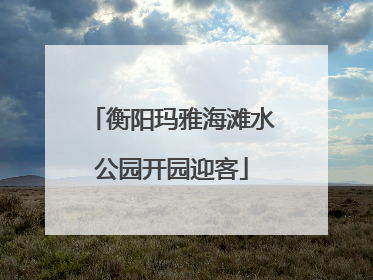 衡阳玛雅海滩水公园开园迎客