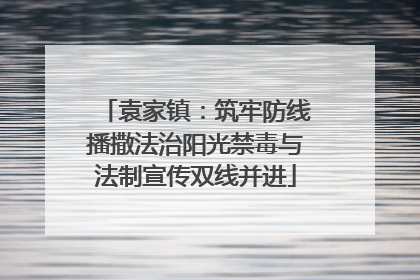 袁家镇：筑牢防线播撒法治阳光禁毒与法制宣传双线并进