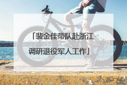 裴金佳带队赴浙江调研退役军人工作