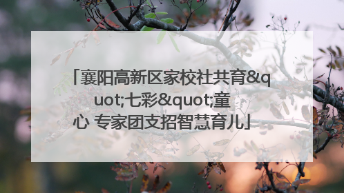 襄阳高新区家校社共育"七彩"童心 专家团支招智慧育儿