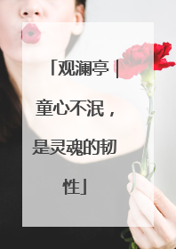 观澜亭｜童心不泯，是灵魂的韧性