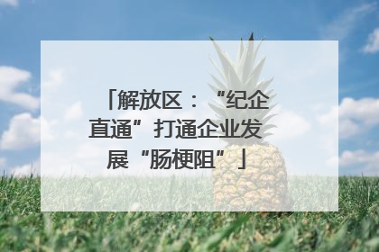 解放区：“纪企直通”打通企业发展“肠梗阻”