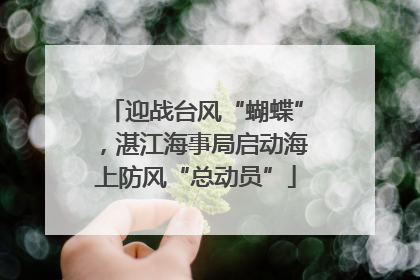 迎战台风“蝴蝶”，湛江海事局启动海上防风“总动员”