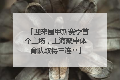 迎来围甲新赛季首个主场，上海聚申体育队取得三连平