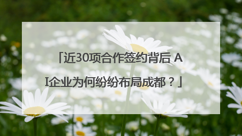 近30项合作签约背后 AI企业为何纷纷布局成都？