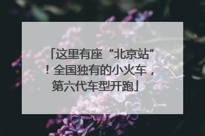 这里有座“北京站”！全国独有的小火车，第六代车型开跑