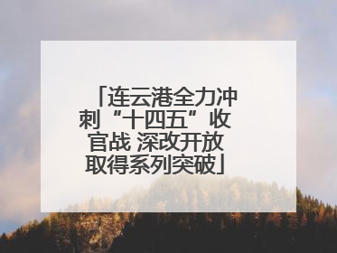 连云港全力冲刺“十四五”收官战 深改开放取得系列突破