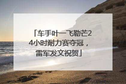 车手叶一飞勒芒24小时耐力赛夺冠，雷军发文祝贺