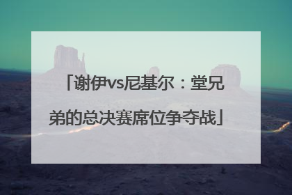 谢伊vs尼基尔：堂兄弟的总决赛席位争夺战