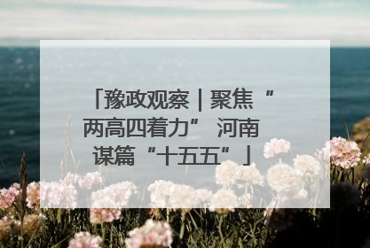 豫政观察｜聚焦“两高四着力” 河南谋篇“十五五”