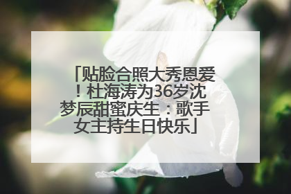 贴脸合照大秀恩爱！杜海涛为36岁沈梦辰甜蜜庆生：歌手女主持生日快乐