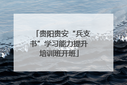 贵阳贵安“兵支书”学习能力提升培训班开班