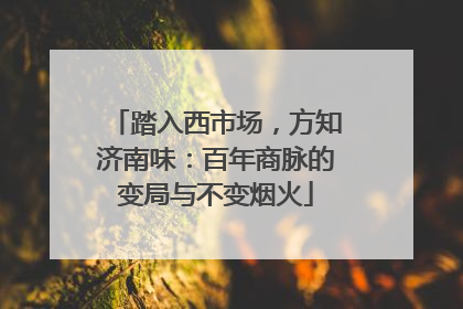 踏入西市场，方知济南味：百年商脉的变局与不变烟火
