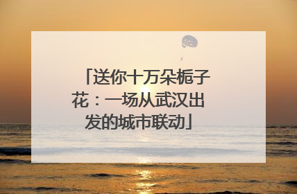 送你十万朵栀子花：一场从武汉出发的城市联动
