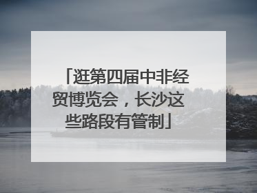 逛第四届中非经贸博览会，长沙这些路段有管制