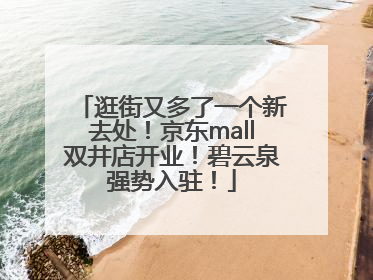 逛街又多了一个新去处！京东mall双井店开业！碧云泉强势入驻！