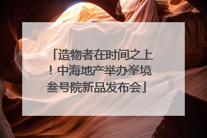 造物者在时间之上！中海地产举办峯境叁号院新品发布会