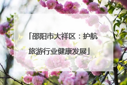 邵阳市大祥区：护航旅游行业健康发展