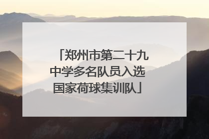 郑州市第二十九中学多名队员入选国家荷球集训队