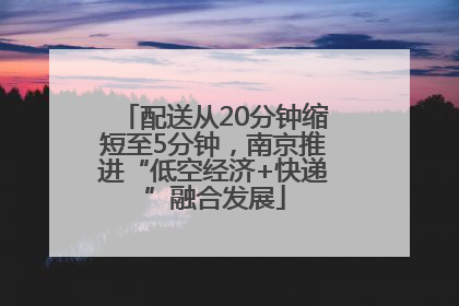 配送从20分钟缩短至5分钟，南京推进“低空经济+快递”融合发展