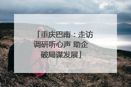 重庆巴南：走访调研听心声 助企破局谋发展