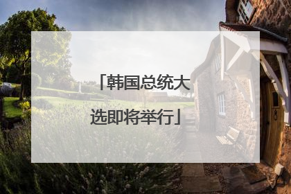 韩国总统大选即将举行