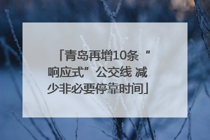 青岛再增10条“响应式”公交线 减少非必要停靠时间