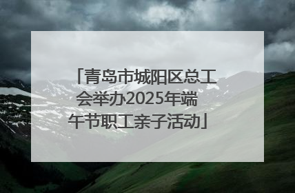 青岛市城阳区总工会举办2025年端午节职工亲子活动