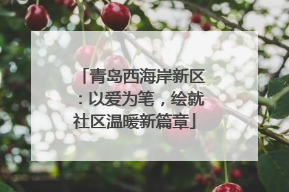 青岛西海岸新区：以爱为笔，绘就社区温暖新篇章