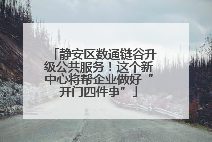 静安区数通链谷升级公共服务！这个新中心将帮企业做好“开门四件事”