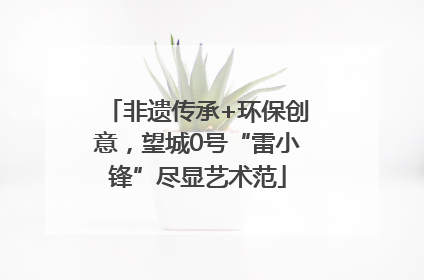 非遗传承+环保创意，望城0号“雷小锋”尽显艺术范