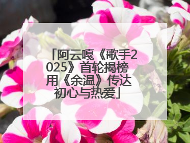 阿云嘎《歌手2025》首轮揭榜 用《余温》传达初心与热爱