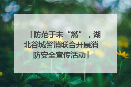防范于未“燃”，湖北谷城警消联合开展消防安全宣传活动