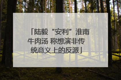陆毅“安利”淮南牛肉汤 称想演非传统意义上的反派