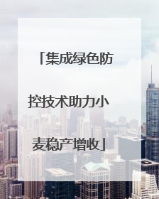 集成绿色防控技术助力小麦稳产增收