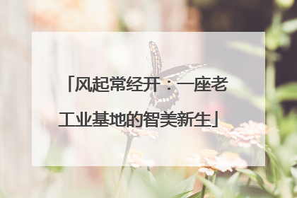 风起常经开：一座老工业基地的智美新生