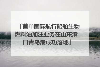 首单国际航行船舶生物燃料油加注业务在山东港口青岛港成功落地