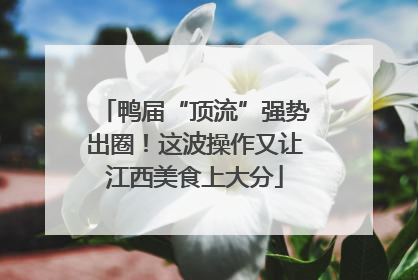 鸭届“顶流”强势出圈！这波操作又让江西美食上大分