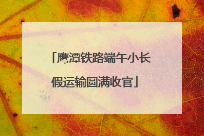鹰潭铁路端午小长假运输圆满收官