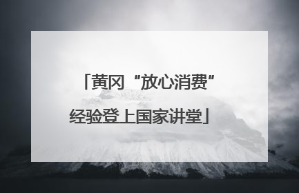 黄冈“放心消费”经验登上国家讲堂