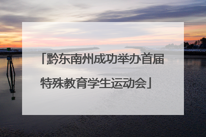 黔东南州成功举办首届特殊教育学生运动会