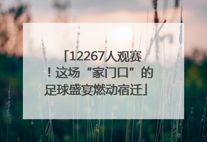 12267人观赛！这场“家门口”的足球盛宴燃动宿迁
