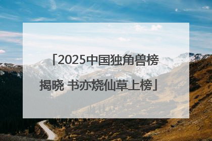 2025中国独角兽榜揭晓 书亦烧仙草上榜