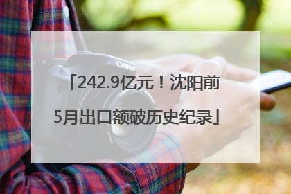 242.9亿元！沈阳前5月出口额破历史纪录