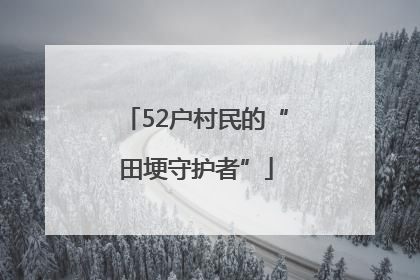 52户村民的“田埂守护者”
