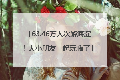 63.46万人次游海淀！大小朋友一起玩嗨了