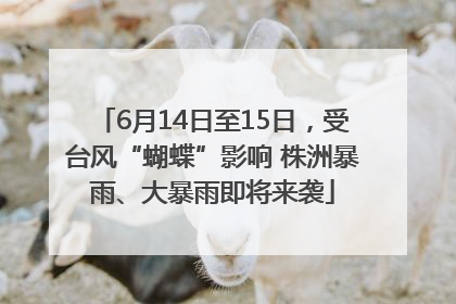 6月14日至15日，受台风“蝴蝶”影响 株洲暴雨、大暴雨即将来袭