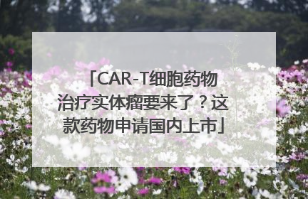 CAR-T细胞药物治疗实体瘤要来了？这款药物申请国内上市